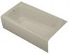 Kohler Mendota K-513-H2-G9 Sandbar Whirlpool Bath Tub with Left-Hand Drain