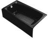 Kohler Mendota K-514-H2-7 Black Black Whirlpool Bath Tub with Right-Hand Drain