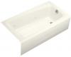 Kohler Mendota K-514-H2-96 Biscuit Whirlpool Bath Tub with Right-Hand Drain