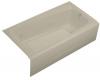 Kohler Mendota K-514-H2-G9 Sandbar Whirlpool Bath Tub with Right-Hand Drain