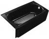 Kohler Memoirs K-723-H2-7 Black Black 5' Whirlpool Bath Tub with Left-Hand Drain