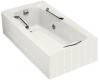 Kohler Guardian K-783-H2-0 White Whirlpool Bath Tub with Left-Hand Drain