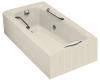 Kohler Guardian K-783-H2-47 Almond Whirlpool Bath Tub with Left-Hand Drain