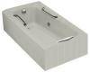Kohler Guardian K-783-H2-95 Ice Grey Whirlpool Bath Tub with Left-Hand Drain