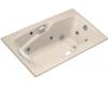 Kohler Steeping K-792-HJ-55 Innocent Blush Whirlpool Bath Tub with Grip Rail Drillings and Custom Pump Location