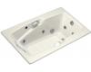 Kohler Steeping K-792-HJ-96 Biscuit Whirlpool Bath Tub with Grip Rail Drillings and Custom Pump Location