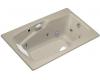 Kohler Steeping K-792-HJ-G9 Sandbar Whirlpool Bath Tub with Grip Rail Drillings and Custom Pump Location