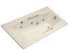 Kohler Caribbean K-812-H2-47 Almond Whirlpool Bath Tub