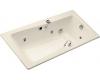 Kohler Maestro K-842-H2-47 Almond Whirlpool Bath Tub with Grip Rail Drillings