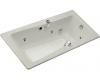 Kohler Maestro K-842-H2-95 Ice Grey Whirlpool Bath Tub with Grip Rail Drillings