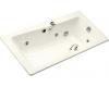 Kohler Maestro K-842-H2-96 Biscuit Whirlpool Bath Tub with Grip Rail Drillings