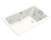 Kohler Tea-for-Two K-852-HE-0 White 5' Whirlpool Bath Tub with Custom Pump Location