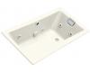 Kohler Tea-for-Two K-852-HE-96 Biscuit 5' Whirlpool Bath Tub with Custom Pump Location