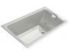 Kohler Tea-for-Two K-856-HE-FF Sea Salt 5.5' Whirlpool Bath Tub with Custom Pump Location