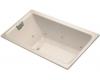 Kohler Tea-for-Two K-856-LH-55 Innocent Blush 5.5' Drop-In Whirlpool Bath Tub with Left-Hand Drain