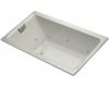 Kohler Tea-for-Two K-856-LH-95 Ice Grey 5.5' Drop-In Whirlpool Bath Tub with Left-Hand Drain