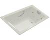 Kohler Tea-for-Two K-856-V-95 Ice Grey 5.5' Whirlpool Bath Tub with Spa/Massage Experience