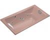 Kohler Tea-for-Two K-865-HB-45 Wild Rose 6' Whirlpool Bath Tub with Custom Pump Location