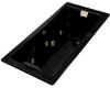 Kohler Tea-for-Two K-865-HM-7 Black Black 6' Whirlpool Bath Tub with Custom Pump Location