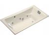 Kohler Tea-for-Two K-865-N1-47 Almond 6' Whirlpool Bath Tub with Neckjets and Pillow