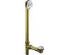 Kohler Clearflo K-7163-PB Vibrant Polished Brass 1-1/2" Adjustable Pop-Up Drain for Greek Bath or Whirlpool