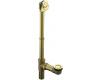 Kohler Clearflo K-7167-PB Vibrant Polished Brass 2" Adjustable Pop-Up Drain with High Volume and Tailpiece