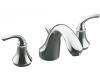 Kohler Forte K-T10292-4-AF Vibrant French Gold Deck-Mount Bath Faucet Trim with Sculpted Lever Handles