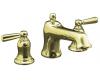 Kohler Bancroft K-T10592-4-AF Vibrant French Gold Deck-Mount Bath Faucet Trim with Metal Lever Handles