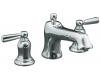 Kohler Bancroft K-T10592-4-BN Vibrant Brushed Nickel Deck-Mount Bath Faucet Trim with Metal Lever Handles