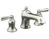 Kohler Bancroft K-T10592-4-SN Vibrant Polished Nickel Deck-Mount Bath Faucet Trim with Metal Lever Handles