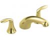 Kohler Coralais K-T15290-4-PB Vibrant Polished Brass Deck-Mount Bath Faucet Trim with Lever Handles