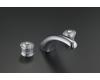 Kohler Coralais K-T15290-7-G Brushed Chrome Deck-Mount Bath Faucet Trim with Sculptured Acrylic Handles