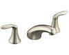 Kohler Coralais K-T15294-4-BN Vibrant Brushed Nickel Rim-Mount Bath Faucet Trim with Lever Handles