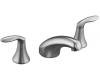 Kohler Coralais K-T15294-4-G Brushed Chrome Rim-Mount Bath Faucet Trim with Lever Handles