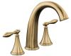 Kohler Finial Traditional K-T314-4M-BV Vibrant Brushed Bronze Deck-Mount High-Flow Roman Tub Faucet Trim with Lever Handles