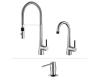 Kraus KPF-2730-2700-42CH Crespo Chrome Flex Commercial Style Kitchen & Bar/Prep Faucet W/ Sd