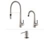 Kraus KPF-2730-2700-42SS Crespo Stainless Steel Flex Commercial Style Kitchen & Bar/Prep Faucet W/ Sd