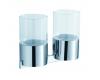 Kraus KEA-14415CH Aura Chrome Wall-Mounted Double Glass Tumbler Holder