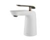 Kraus FUS-1821BN-WH Seda Brushed Nickel-White Single Lever Basin Bathroom Faucet Kraus FUS-1821BN-WH Seda Brushed Nickel-White Single Lever Basin Bathroom Faucet