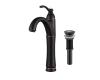 Kraus FVS-1005-PU-10ORB Riviera Oil Rubbed Bronze Single Lever Vessel Bathroom Faucet With Matching Pop Up Drain