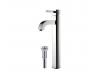 Kraus FVS-1007-PU-10CH Ramus Chrome Single Lever Vessel Bathroom Faucet With Matching Pop Up Drain