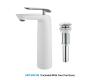 Kraus FVS-1820-PU-10CH-WH Seda Chrome Single Lever Vessel Bathroom Faucet-White With Matching Pop-Up Drain