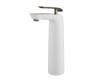 Kraus FVS-1820BN-WH Seda Brushed Nickel-White Single Lever Vessel Bathroom Faucet Kraus FVS-1820BN-WH Seda Brushed Nickel-White Single Lever Vessel Bathroom Faucet