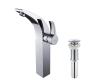 Kraus KEF-14700-PU-10CH Illusio Chrome Single Lever Vessel Bathroom Faucet With Pop Up Drain