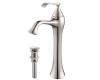 Kraus KEF-15000-PU15BN Ventus Brushed Nickel Single Lever Vessel Bathroom Faucet With Pop Up Drain