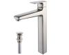 Kraus KEF-15500-PU15BN Virtus Brushed Nickel Single Lever Vessel Bathroom Faucet With Pop Up Drain