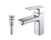 Kraus KEF-15501-PU11CH Virtus Chrome Single Lever Basin Bathroom Faucet And Pop Up Drain With Overflow
