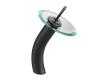 Kraus KGW-1700ORB-CL Oil Rubbed Bronze Single Lever Vessel Glass Waterfall Bathroom Faucet With Clear Glass Disk