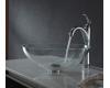 Kraus C-GV-100-12mm-1005CH Chrome Crystal Clear Glass Vessel Sink And Riviera Faucet