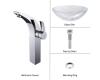 Kraus C-GV-100-12mm-14700CH Chrome Crystal Clear Glass Vessel Sink And Illusio Faucet